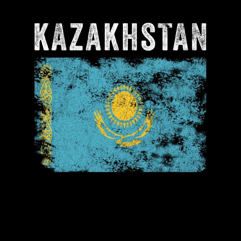 Drapeau du Kazakhstan Vintage Drapeau du Kazakhstan