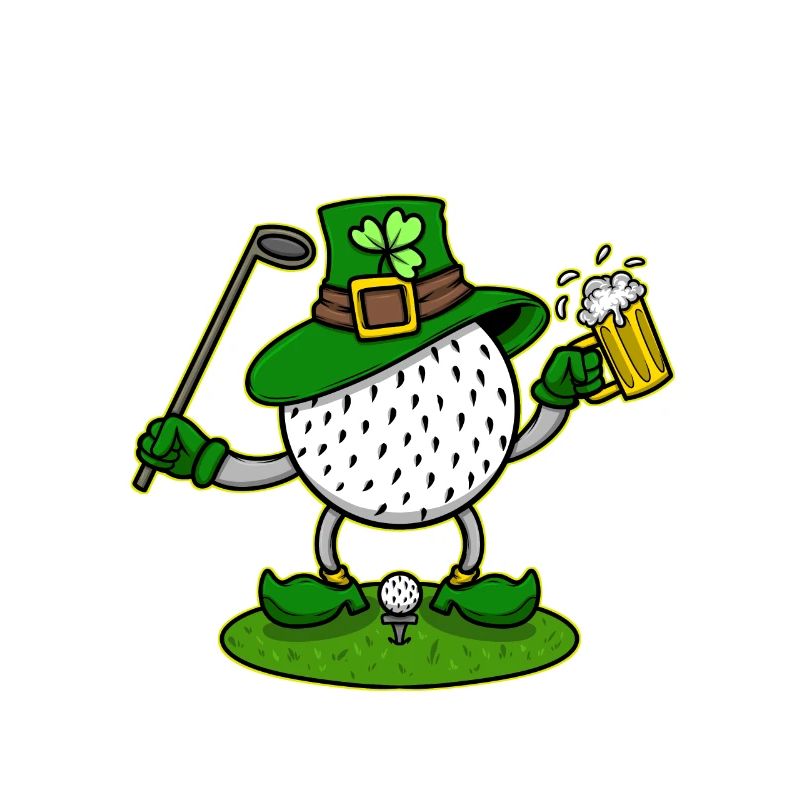 Golf Player Golf With Aviator Cap Golf Court