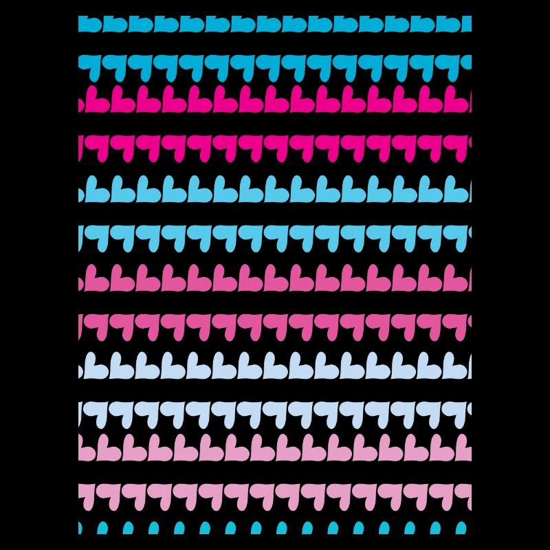 PINK BLUE HEARTS PATTERN