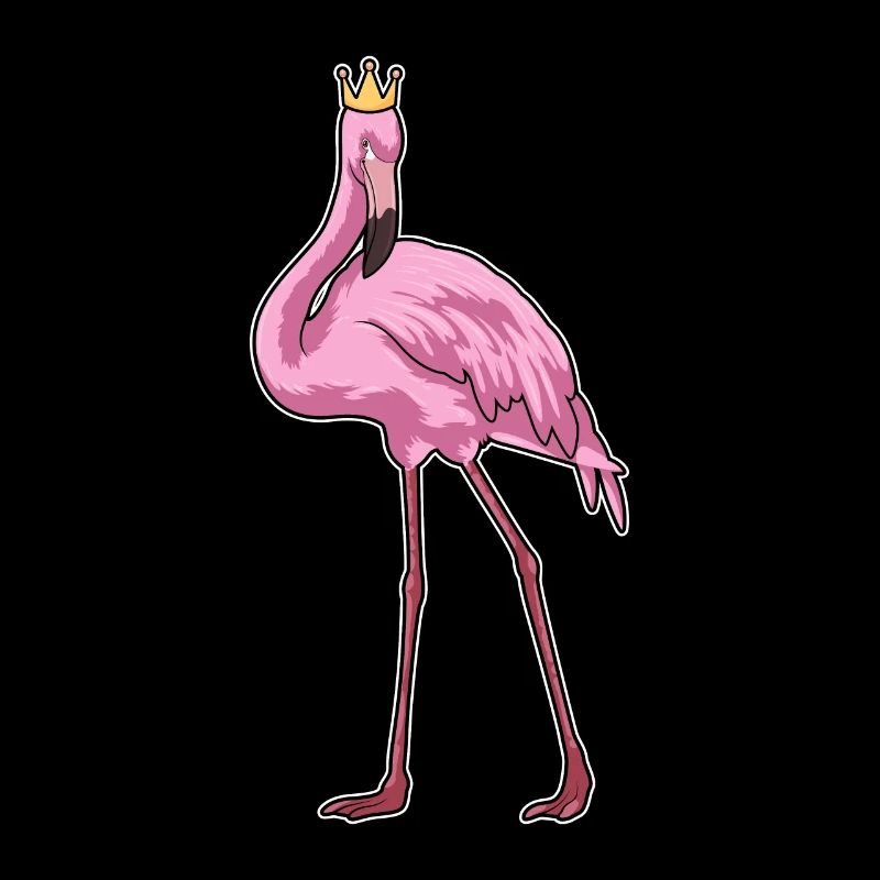 Flamingo with crown