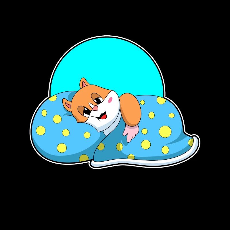 Hamsters dormant avec des couvertures