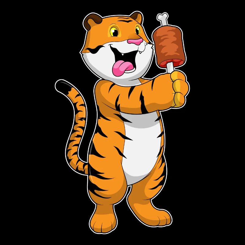Tiger with meat