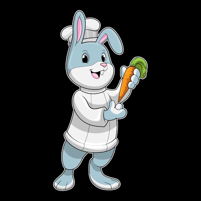 Rabbit as a cook with carrot