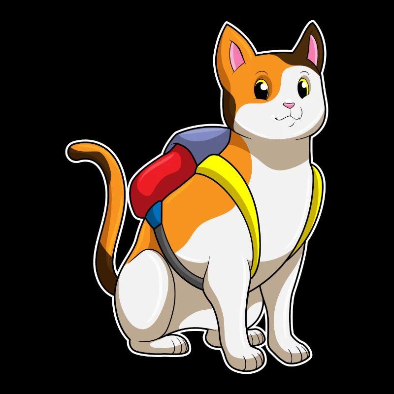 Chat avec cartable
