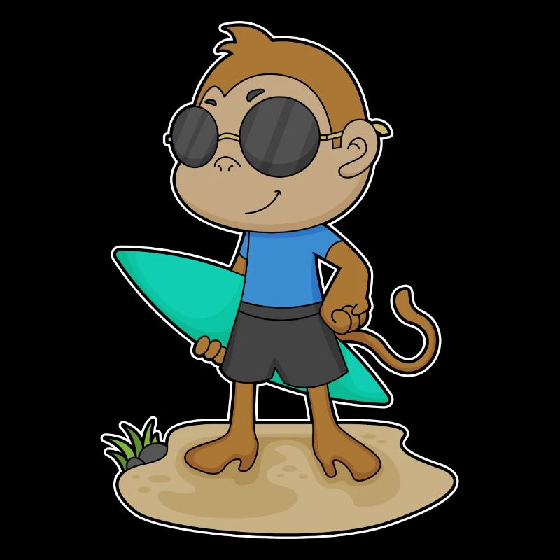 Monkey Surfer Surfboard