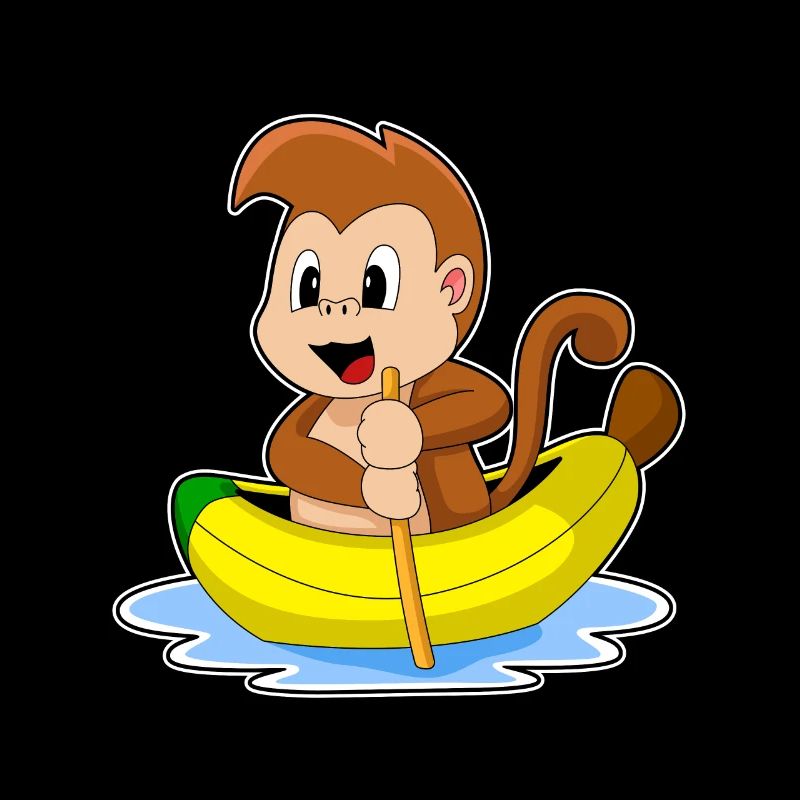 Bateau banane singe