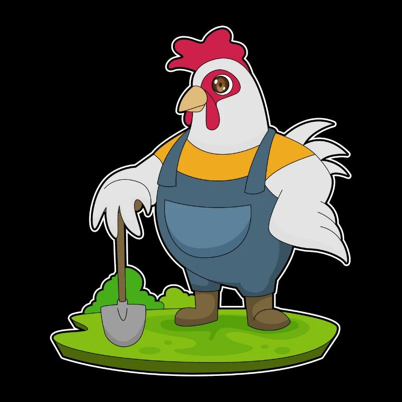 Rooster Farmer Shovel