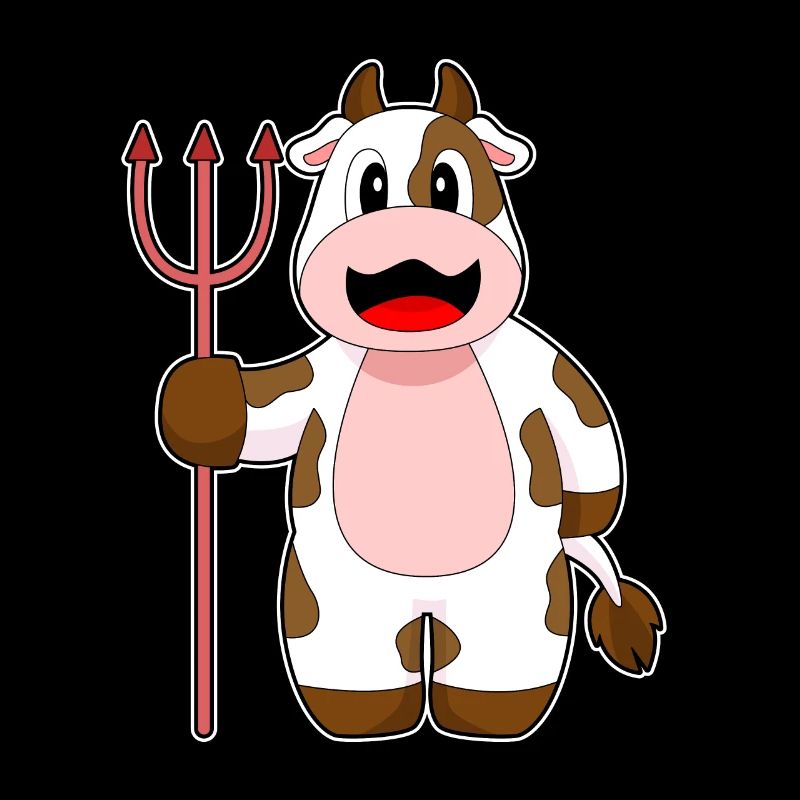 Cow Halloween Devil Trident