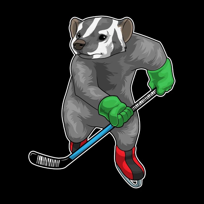 Honigdachs Eishockey Eishockeyschläger