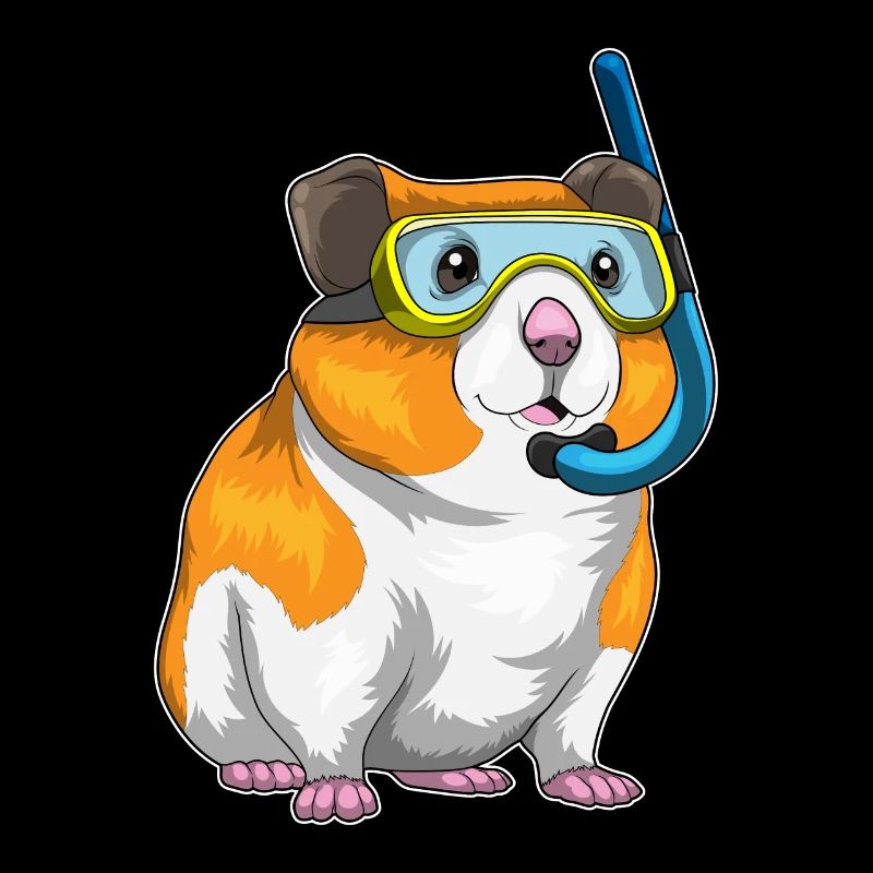 Plongée avec tuba pour hamster