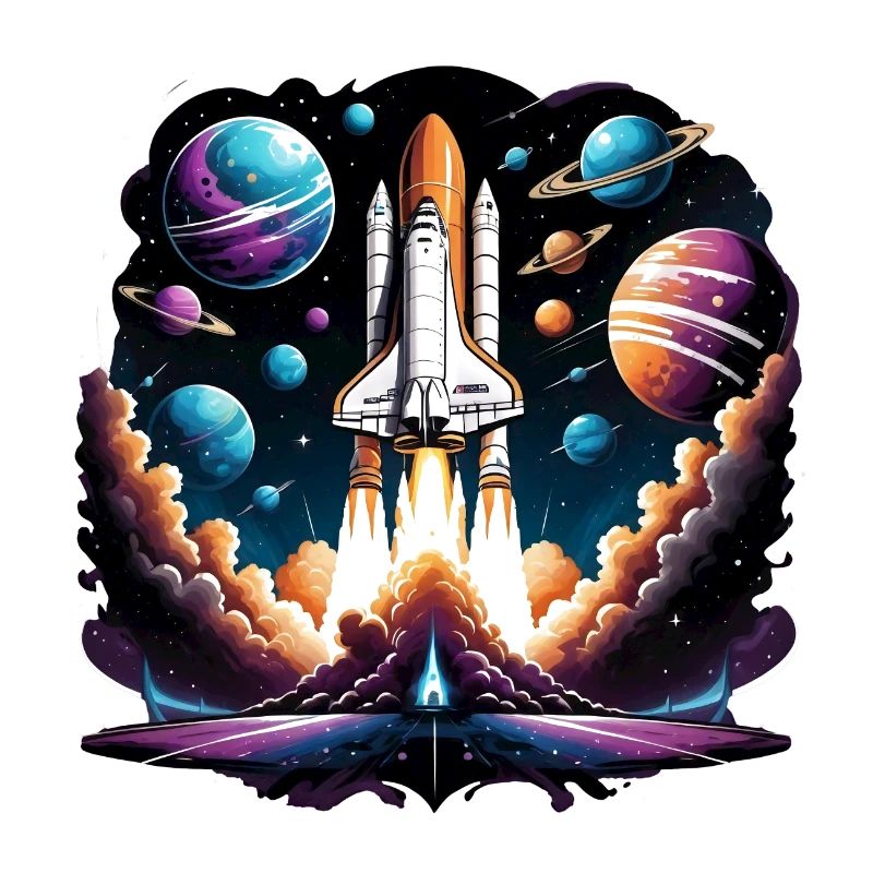 Fusée Astronaute Astronaute Cadeau Spatial Navette