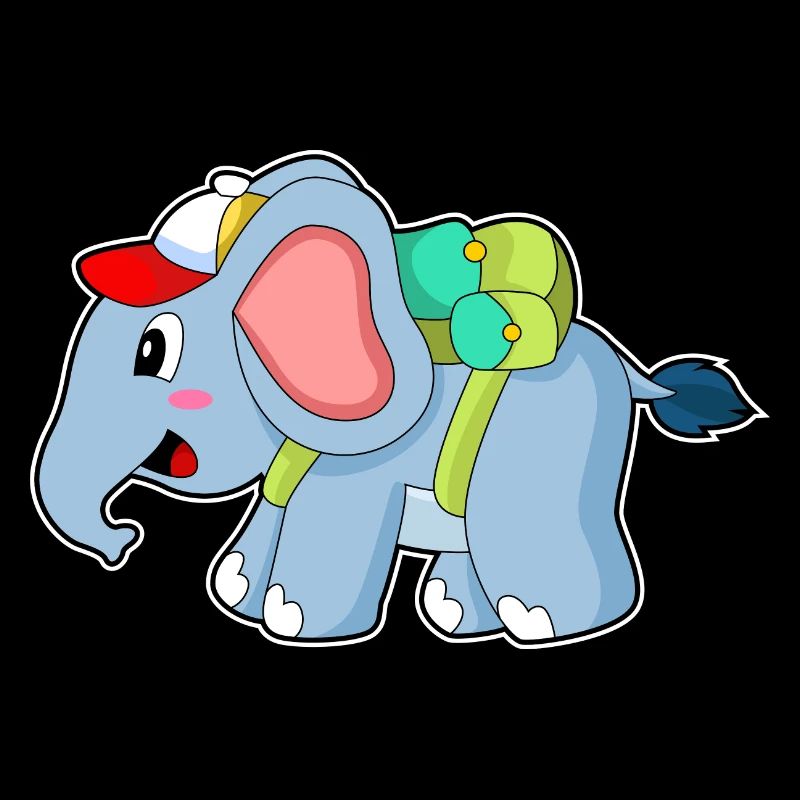 Sac à dos de l’école des éléphants