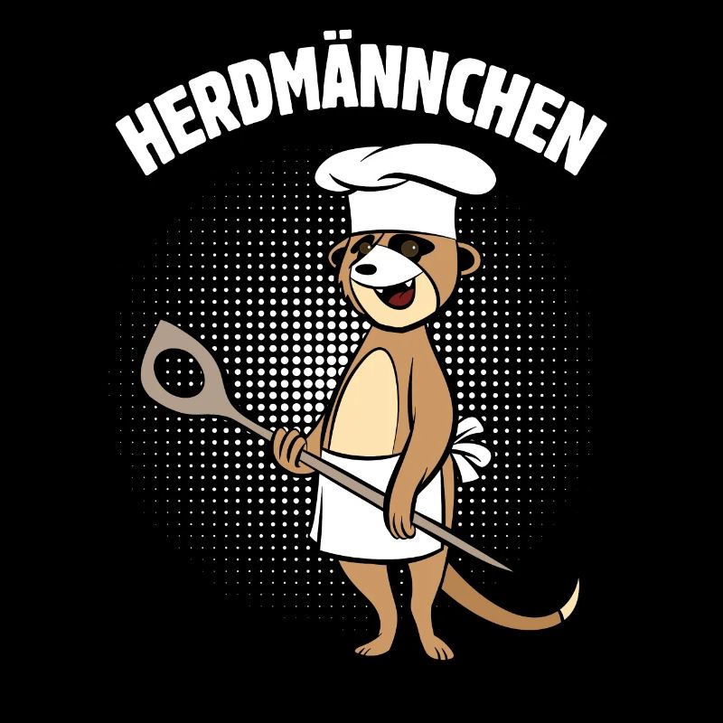 Herdmännchen - Erdmännchen mit Kochlöffel