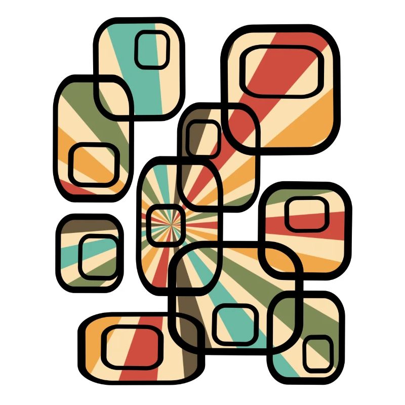 70s wallpaper pattern cuboid retro pattern