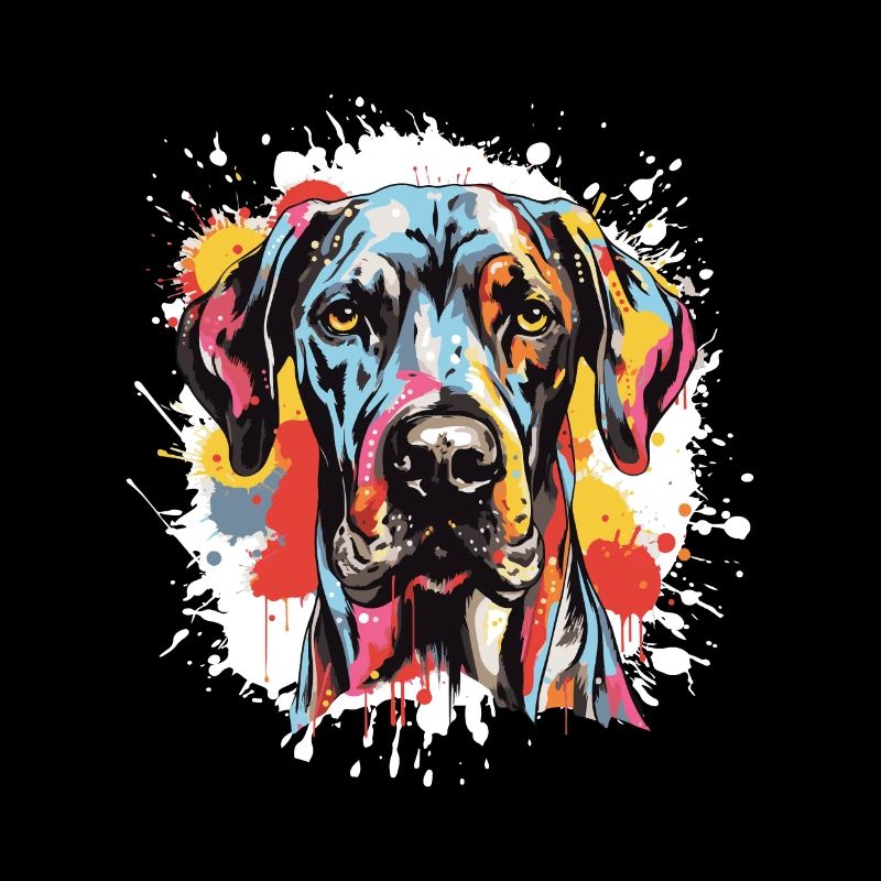 Great Dane Dog Pop Art Head