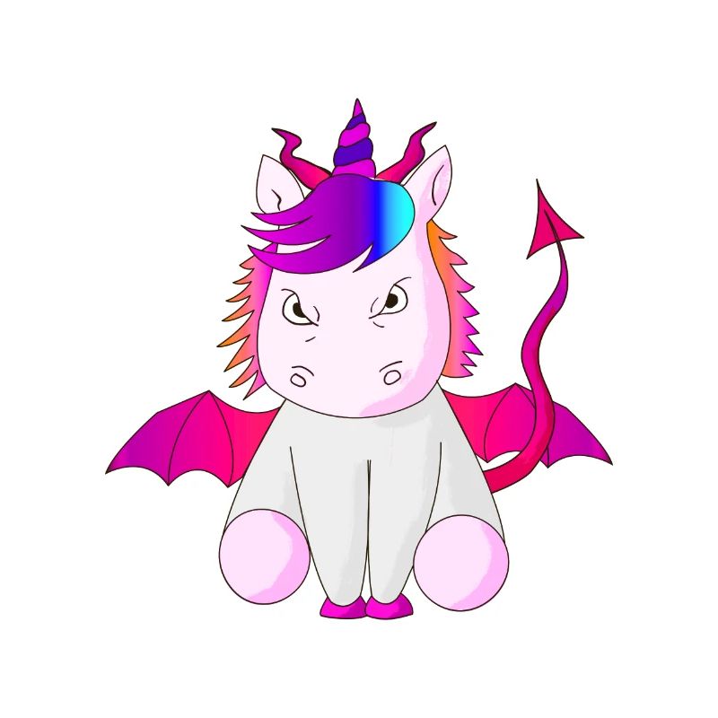 Unicorn devil horn gift idea evil vector