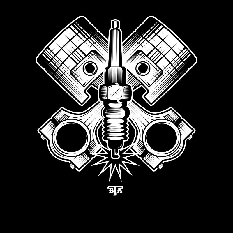 piston cylinder spark plug motorcycle