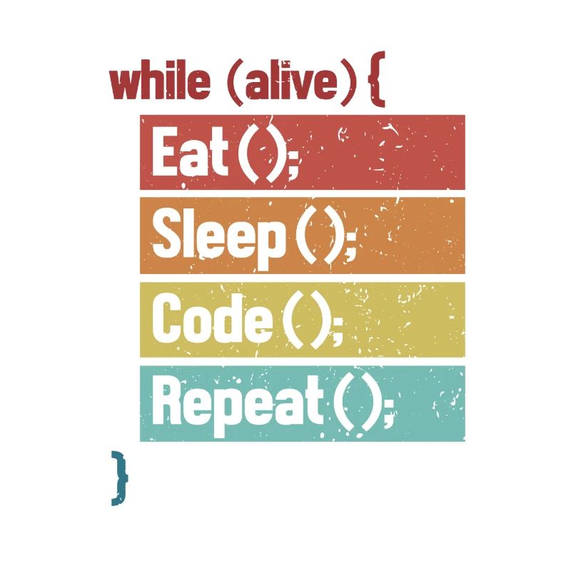 Eat Sleep Code Repeat Softwareingenieur Coder
