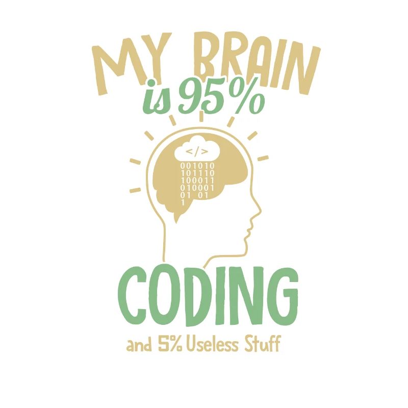 My Brain is 95% Coding Softwareingenieur Coder