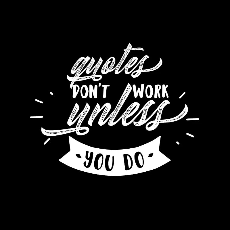 Quotes only work if you do it