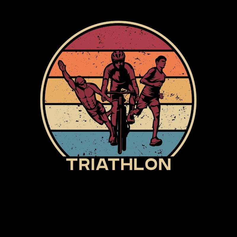 Retro Triathlonrad Triathlet Training Profi