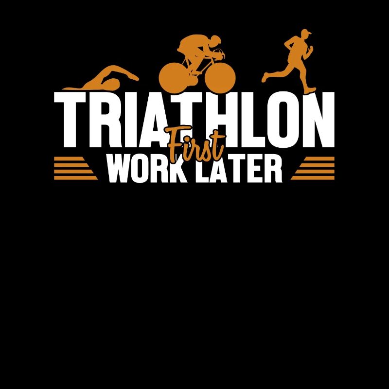 Triathlon First Work Later Triathlet Training