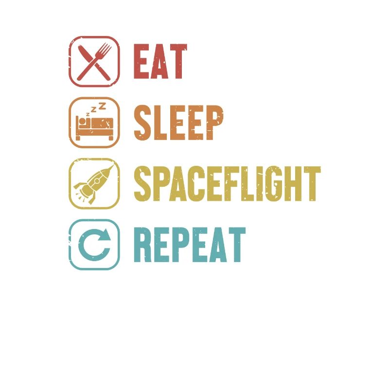 Manger dormir Vol spatial Répéter Taikonaut Cosmonaute