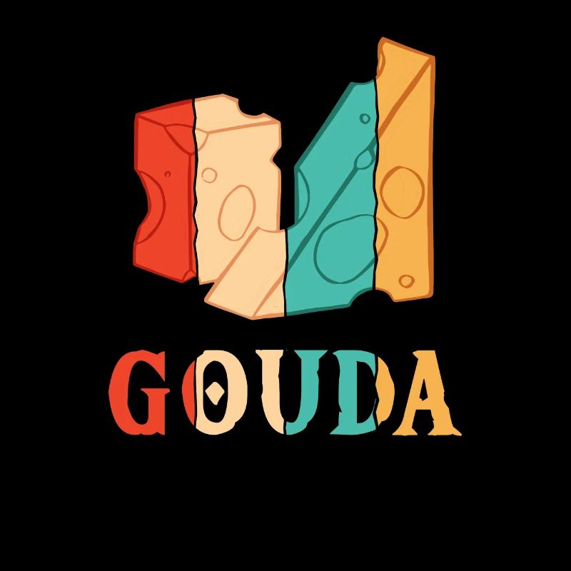 Retro Queso Cheesemonger Maker Lover Gouda Cheese
