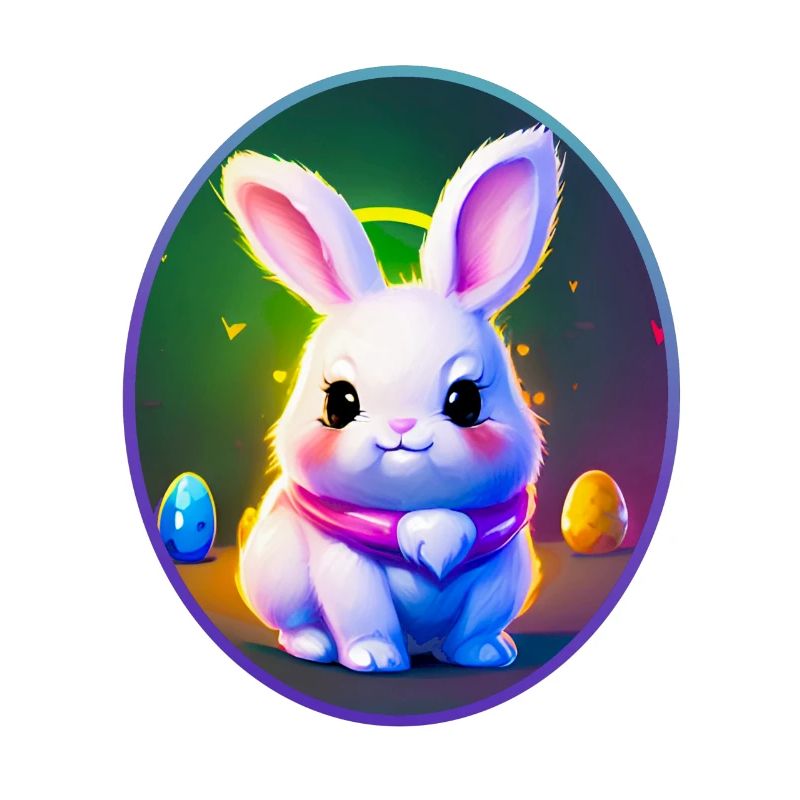 Easter egg with Easter bunny motif