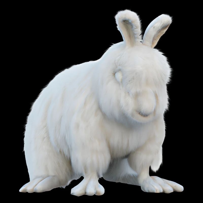 Fluffy Angora rabbit