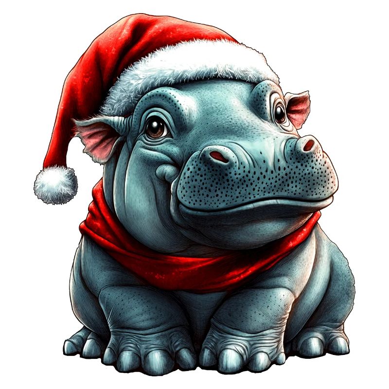 Weihnachtsmann Nilpferd