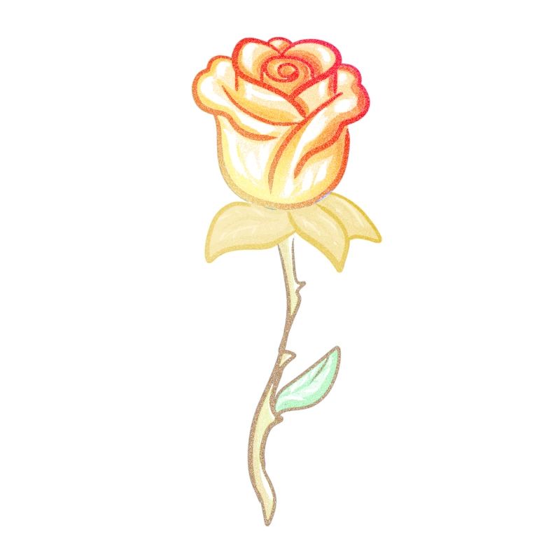 Fleur de rose de plante dorée