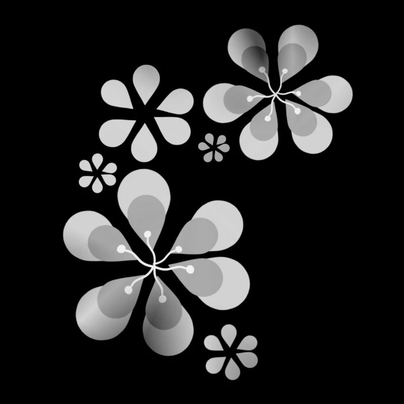 motif de fleur forme grise fleur