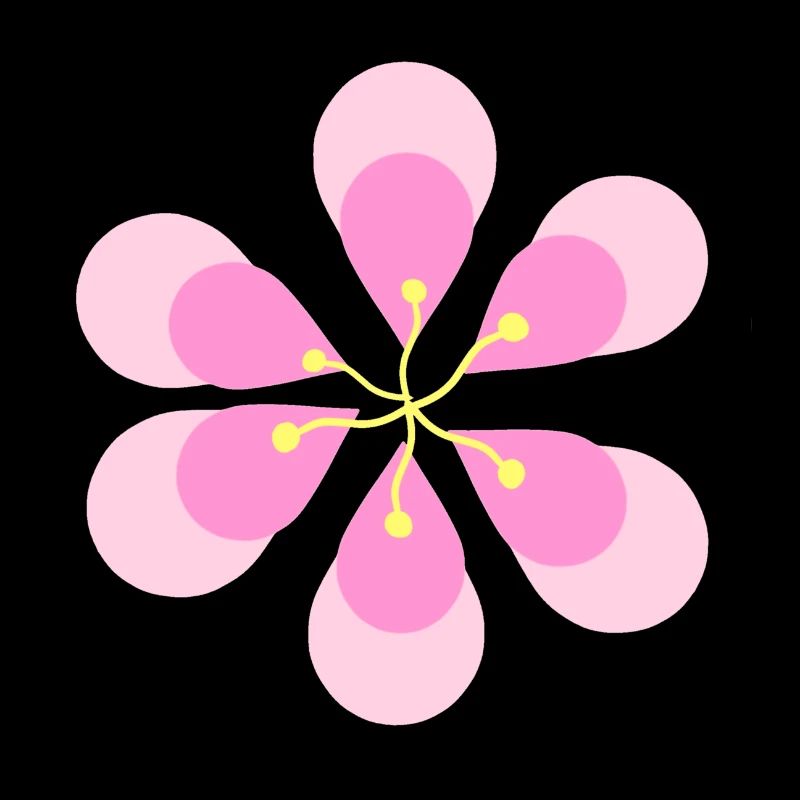 Fleur rose en forme de fleur