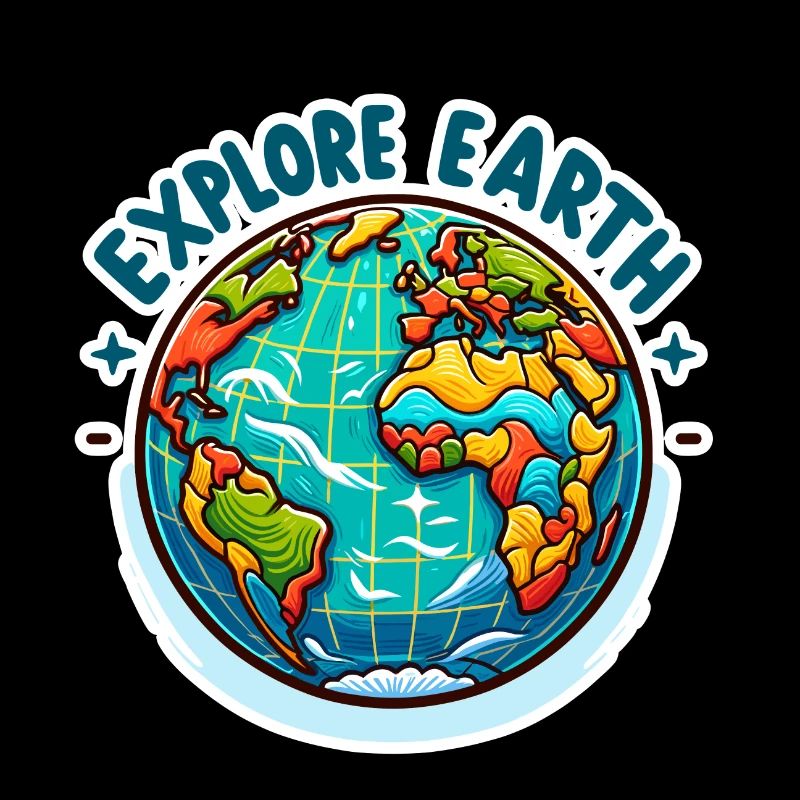 Explore Earth - Erde Illustration