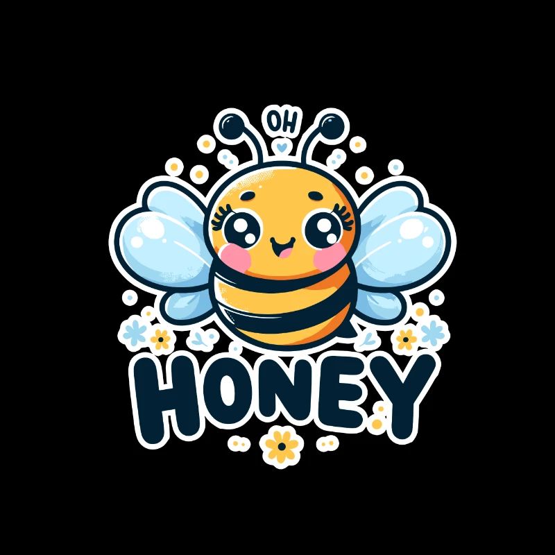 Oh Honey - Bees Illustration