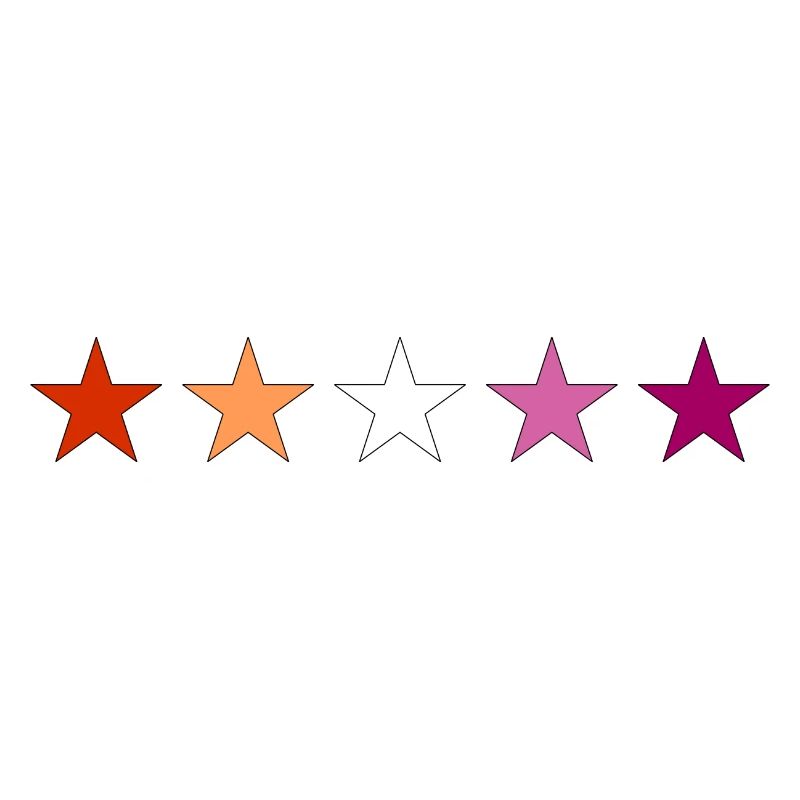 Subtle Lesbian Pride stars