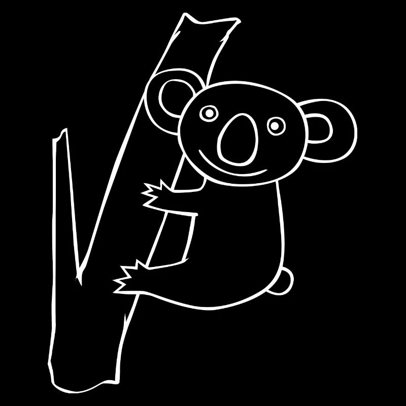 Cute Koala Bear Australia Wildlife Sketch