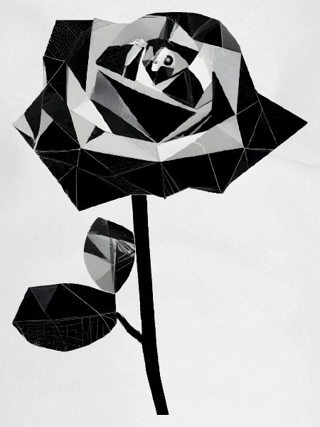 Polygon black rose