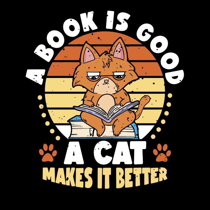 Book Is Good Cat Makes It Better |