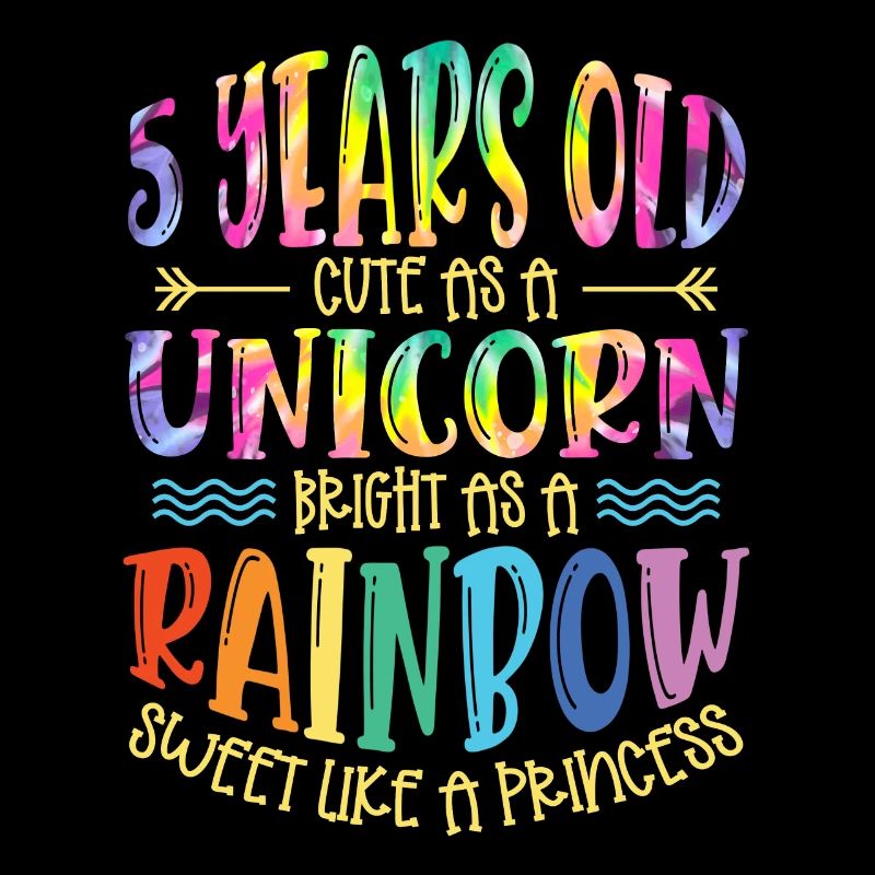 5 Jahre Alt Niedlich Wie Ein Einhorn Hell Wie Ein