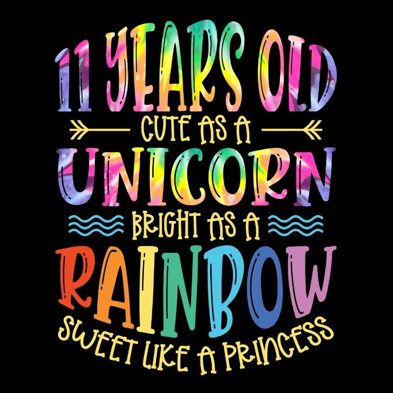 11 ans Mignon comme une licorne Brillant Comme