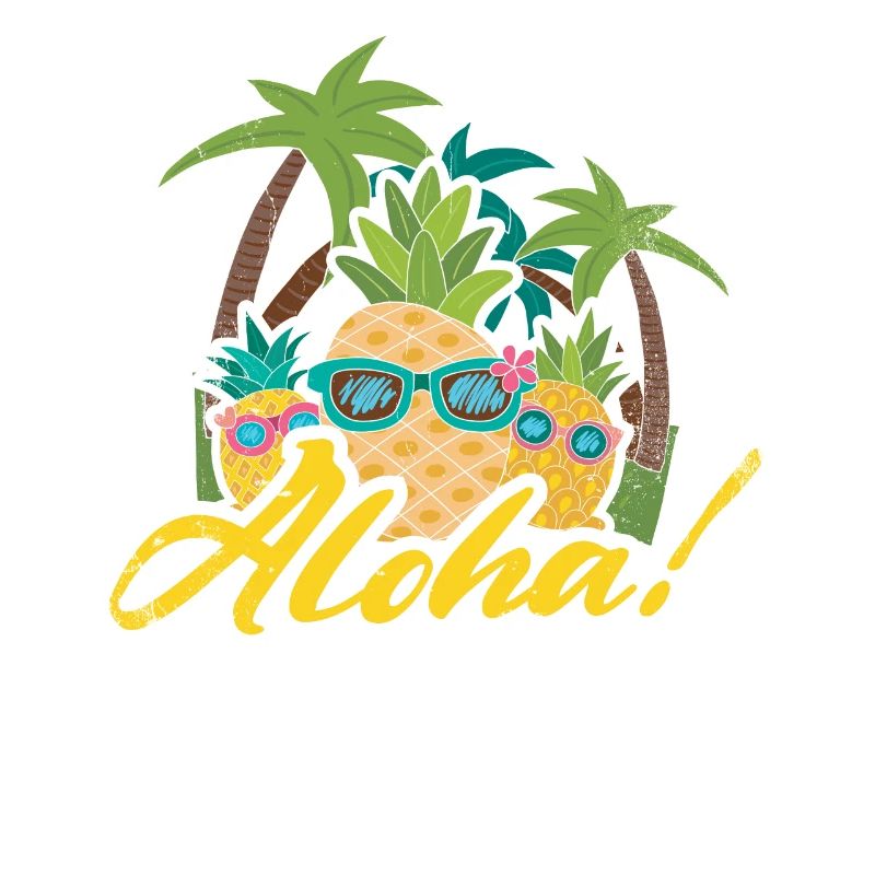 Conception d’ananas et de pins Aloha pour la plage