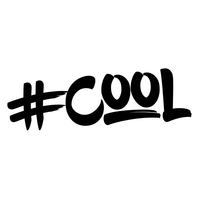 Lettering / hashtag "cool"