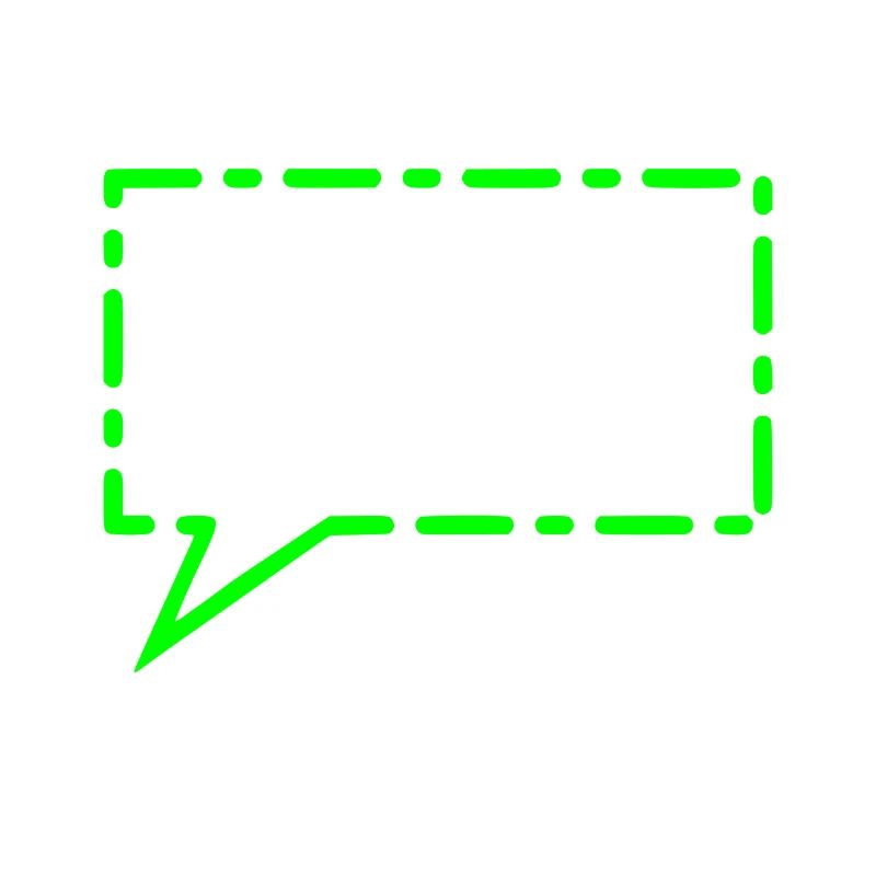 Speech bubble in green