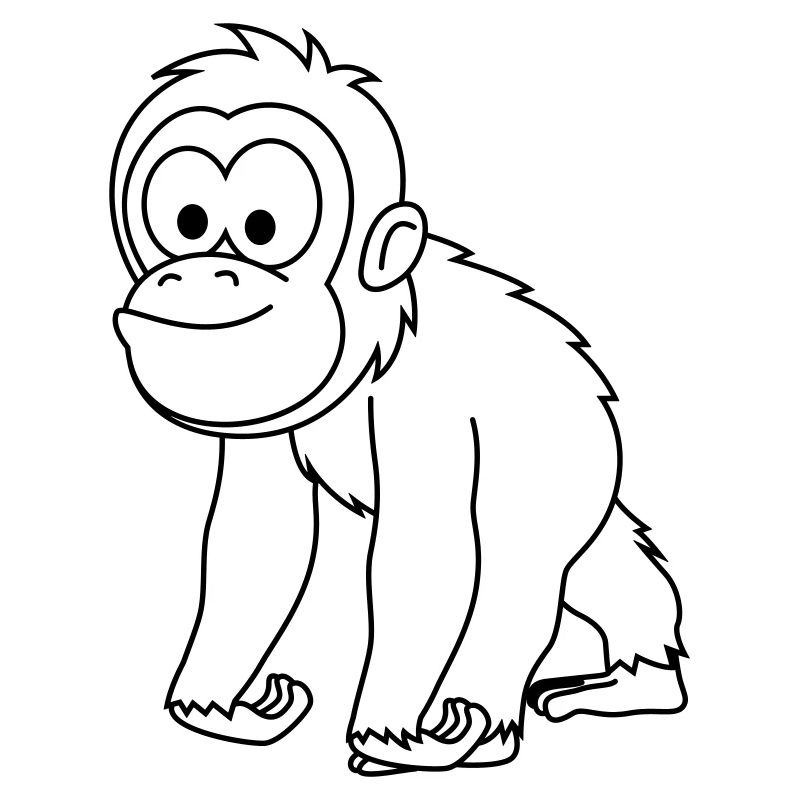 Bande dessinée de singe orang-outan