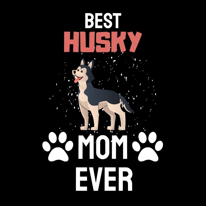 Hundepfote Hunde Mama Muttertag Geschenk Husky