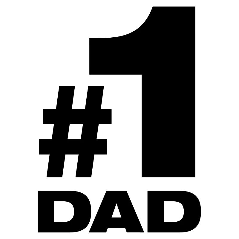 Nummer 1 Dad bester Vater Papa Vati Eltern Kinder