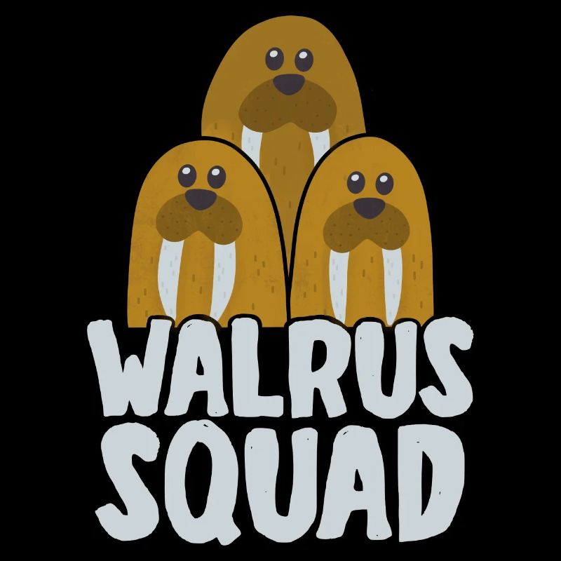 Cute Walrus squad Teams for Ocean Walrus Lovers