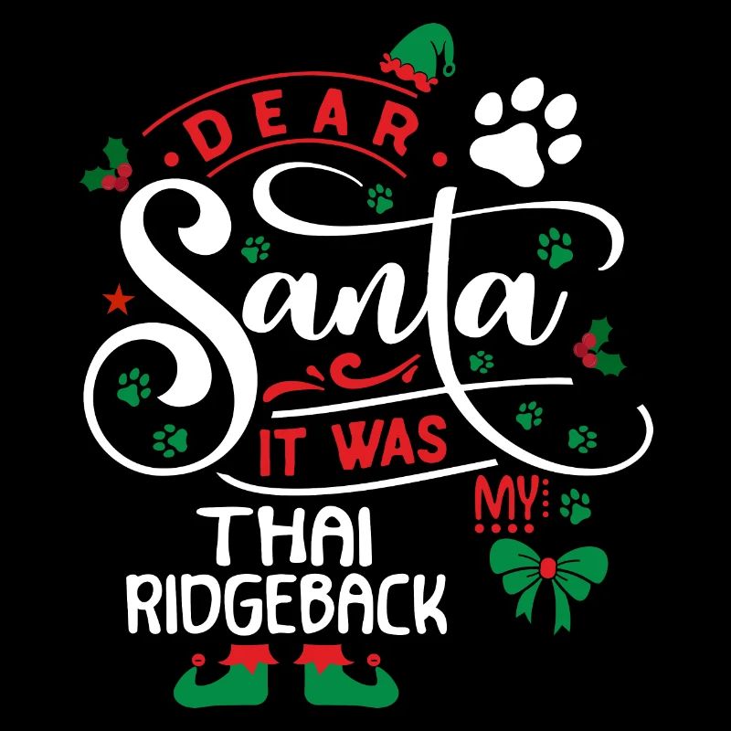 Weihnachten Santa Hunderasse Thai Ridgeback